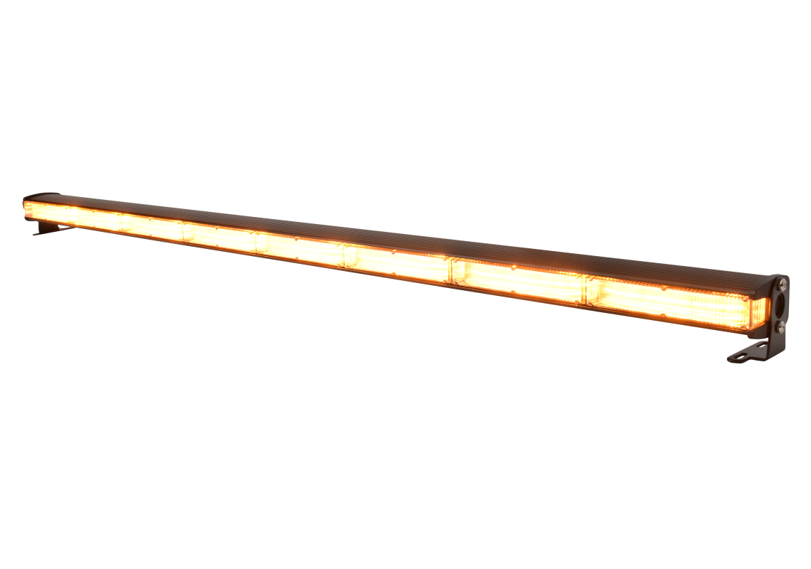 Warnleuchtenleiste „Warning“ mit 8 Leuchten à 9 zweifarbigen LEDs (orange/blau), 1070 mm, 12/24 V